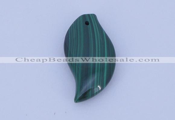 NGP715 15*37mm marquise natural malachite gemstone pendant