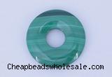 NGP718 8*25mm natural malachite gemstone donut pendant