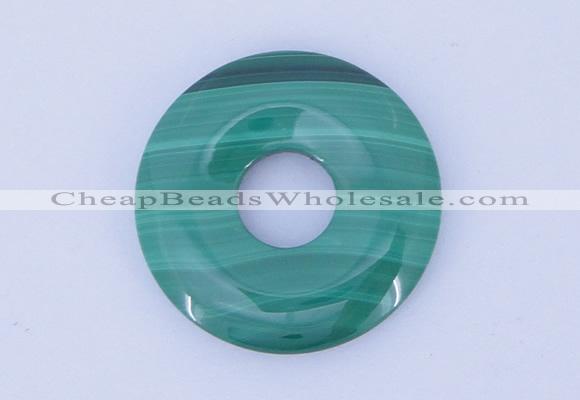 NGP718 8*25mm natural malachite gemstone donut pendant