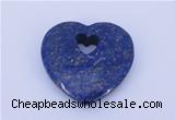 NGP723 26*26mm heart natural lapis lazuli gemstone pendant