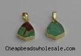 NGP7240 15*20mm australia chrysoprase pendants wholesale