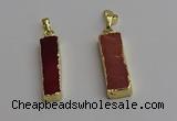 NGP7242 15*28mm rectangle mookaite gemstone pendants wholesale