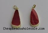 NGP7245 10*40mm flat teardrop mookaite gemstone pendants