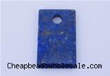 NGP726 21*31mm rectangle natural lapis lazuli gemstone pendant