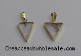 NGP7330 16*18mm - 15*20mm triangle white crystal pendants