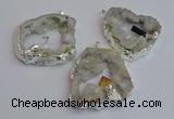 NGP7387 45*50mm - 50*55mm freeform druzy agate pendants