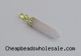 NGP7542 8*40mm sticks rose quartz pendants wholesale