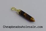 NGP7546 8*40mm sticks yellow tiger eye pendants wholesale