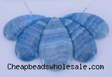 NGP78 Fashion blue lace agate gemstone pendants set jewelry wholesale