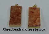 NGP8522 25*50mm - 27*53mm rectangle druzy agate pendants