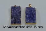 NGP8523 25*50mm - 27*53mm rectangle druzy agate pendants