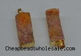 NGP8605 15*35mm - 16*40mm rectangle druzy agate pendants wholesale