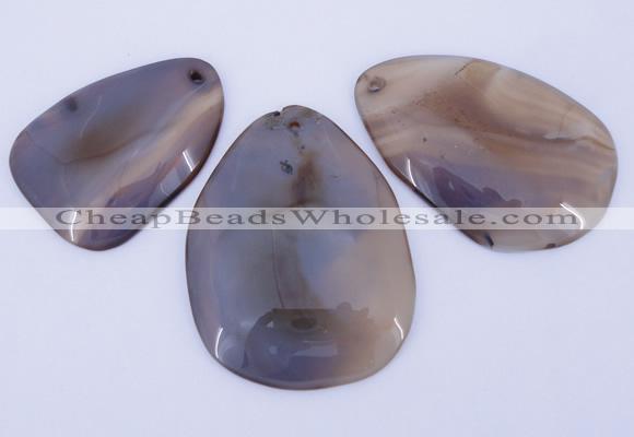 NGP864 5PCS 30-45mm*50-65mm freeform agate gemstone pendants