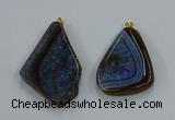 NGP8641 30*45mm - 35*50mm freeform druzy agate pendants wholesale