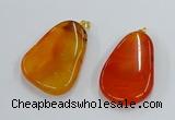 NGP8648 30*45mm - 35*50mm freeform agate pendants wholesale