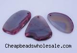 NGP869 5PCS 35-40mm*55-65mm freeform agate gemstone pendants