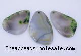 NGP871 5PCS 35-45mm*55-70mm freeform agate gemstone pendants