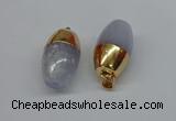 NGP8745 17*30mm rice agate gemstone pendants wholesale