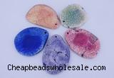 NGP877 5PCS 40-50mm*50-70mm freeform agate gemstone pendants