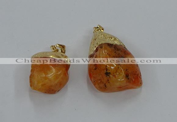 NGP8845 20*25mm - 30*40mm nuggets agate gemstone pendants