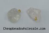 NGP8855 20*25mm - 30*40mm nuggets white crystal pendants wholesale