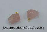 NGP8856 20*25mm - 30*40mm nuggets rose quartz pendants wholesale