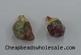 NGP8866 20*25mm - 30*40mm nuggets tourmaline gemstone pendants