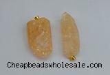 NGP8879 16*38mm - 25*60mm sticks crackle quartz pendants wholesale