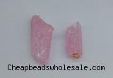 NGP8881 16*38mm - 25*60mm sticks crackle quartz pendants wholesale