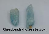 NGP8883 16*38mm - 25*60mm sticks crackle quartz pendants wholesale