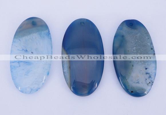 NGP927 5PCS 30*55mm oval agate druzy geode gemstone pendants