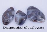 NGP935 2PCS 35-45mm*45-65mm nuggets botswana agate gemstone pendants