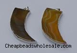 NGP9501 22*60mm - 25*65mm horn agate gemstone pendants wholesale