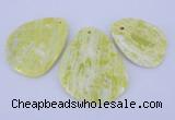 NGP951 5PCS 35-50mm*45-65mm freeform lemon jade gemstone pendants