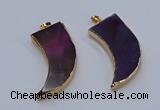 NGP9511 22*60mm - 25*65mm horn agate gemstone pendants wholesale