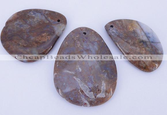 NGP952 5PCS 30-50mm*50-65mm freeform jasper gemstone pendants