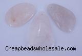 NGP959 5PCS 35-45mm*50-65mm freeform rose quartz gemstone pendants