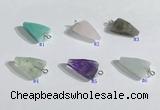 NGP9705 11*16mm arrowhead  mixed gemstone pendants wholesale