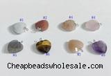 NGP9707 11mm faceted star-shaped  mixed gemstone pendants wholesale