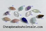 NGP9708 9*15mm arrowhead-shaped  mixed gemstone pendants wholesale