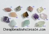 NGP9709 11*15mm arrowhead-shaped  mixed gemstone pendants wholesale