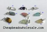 NGP9722 11*16mm horn-shaped  mixed gemstone pendants wholesale