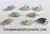 NGP9726 10*16mm bullet-shaped  mixed gemstone pendants wholesale