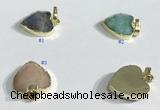 NGP9727 14mm heart-shaped  mixed gemstone pendants wholesale