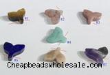 NGP9740 14*14mm fishtail-shaped  mixed gemstone pendants wholesale