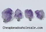 NGP9753 15*20mm-20*30mm freeform amethyst pendants wholesale