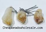 NGP9757 20*30mm-25*55mm freeform citrine pendants wholesale