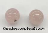 NGP9843 20mm round rose quartz gemstone pendants