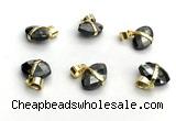 NGP9868 10*15mm faceted oval terahertz pendant