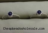 NGR1047 4mm coin lapis lazuli gemstone rings wholesale